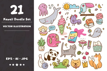 Kawaii Doodle Set