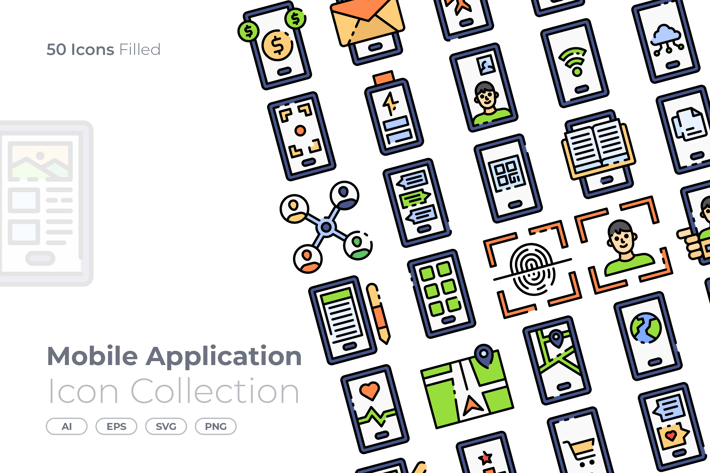 Mobile Application Filled Icon