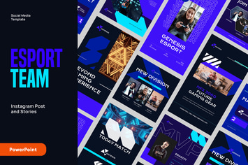 Online Gaming ESport Instagram Kit Powerpoint