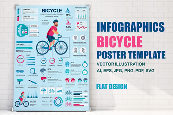 Bicycle Infographics Poster Template