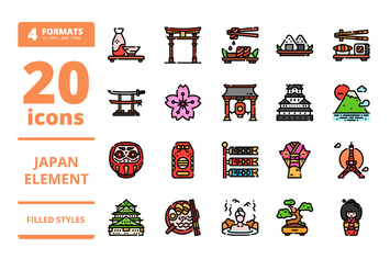 Japan Filled icons packs
