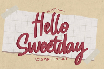 Hello Sweetday - Bold Written Font