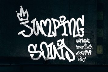 Jumping Squid - Monoline Graffiti Font