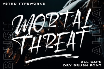 Mortal Threat - Dry Brush Font