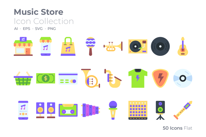 Music Store Color Icon