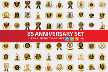85 Anniversary Label Set