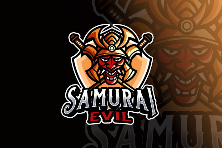 Samurai Evil Logo Template