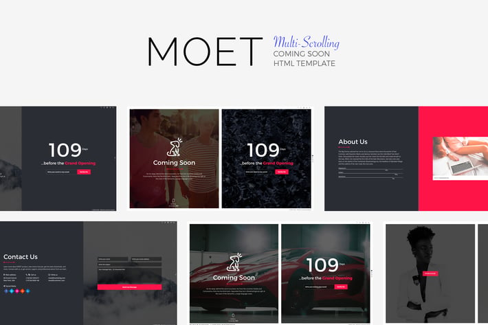 MOET - Multi-Scrolling Coming Soon Template