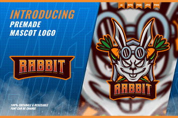 Rabbit Parrot - Mascot Esport Logo Template