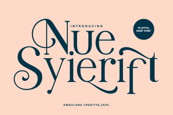 Nue Syierift - Playful Serif Font