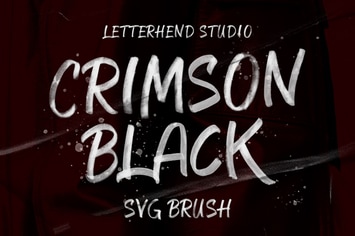 CRIMSON BLACK - SVG Brush Typeface