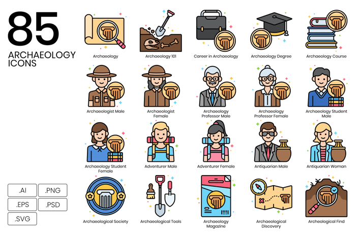 85 Archaeology Icons