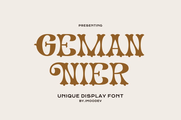 Geman Nier - Vintage Display Font