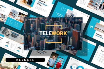 TELEWORK - Remote Working Clean Business Keynote