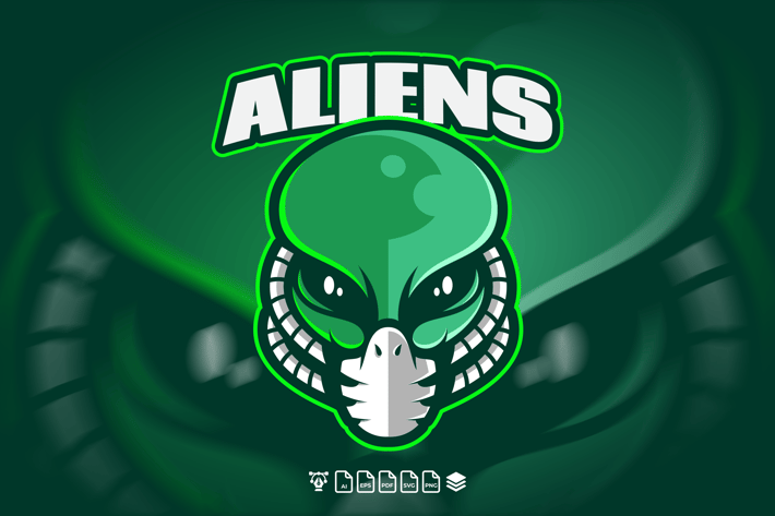 HEAD OF ALIEN LOGO