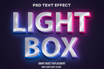 Light box text effect
