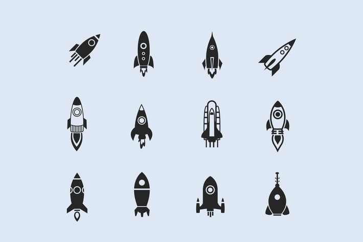 12 Rocket Icons