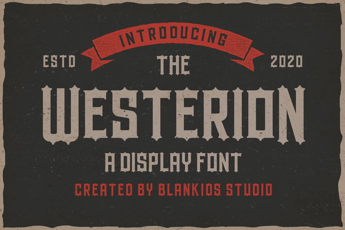 Westerion a Vintage Display Font