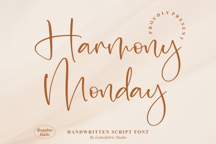 Harmony Monday Handwritten Script Font