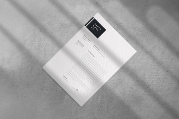 Letter A4 Paper Mockup PSD Template