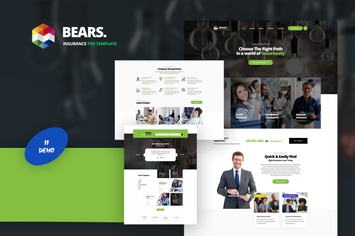 Bear's - Insurance PSD Template