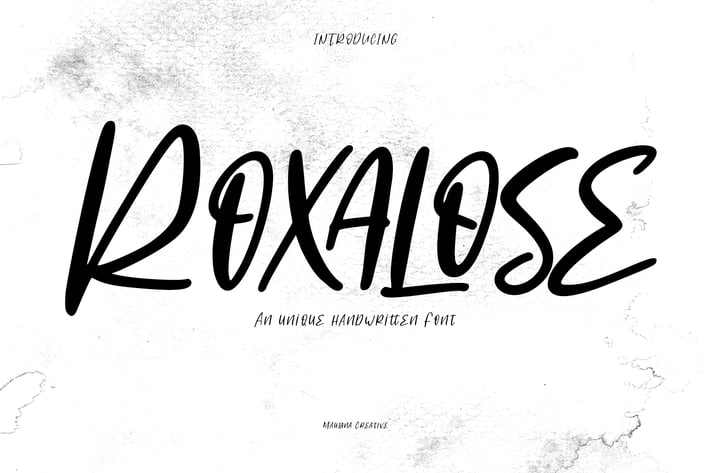 Roxalose Handwritten Font