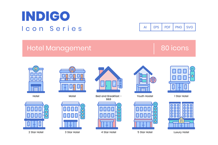 80 Hotel Management Icons