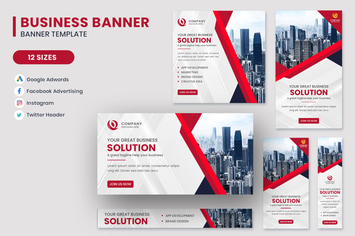Business Solution Google Adwords Banner Template