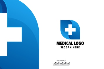 Medical Gradient Colorful Logo Template