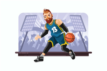 Basketball Player Vector Illustration