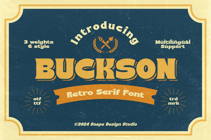 Buckson - Retro Serif Font