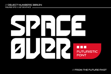 Space Over - Futuristic Display Font