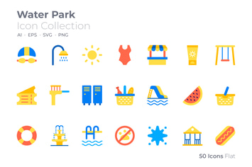 Water Park Color Icon