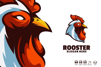 Rooster cute logo