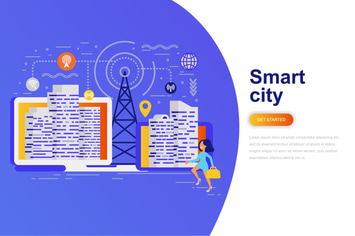 Smart City Modern Flat Concept