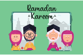 Ramadan Kareem Greeting Illustration