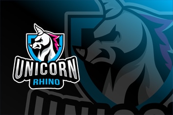 Unicorn Rhino Esport Logo Template