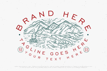 vintage outdoor mountain wave design
