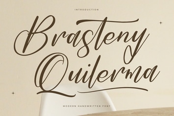 Brasteny Quilerma Modern Handwritten Font