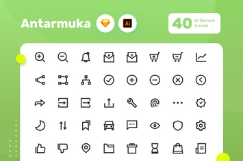 Antarmuka - UI Element Iconset - One  Color 3 