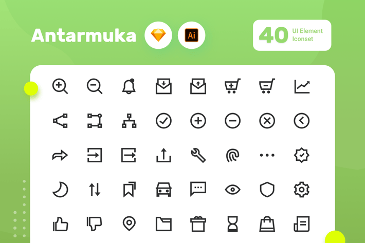 Antarmuka - UI Element Iconset - One  Color 3 