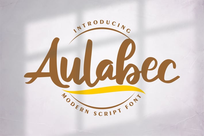 Aulabec | Modern Script Font