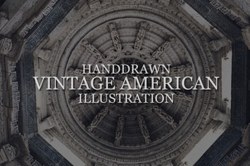 Handdrawn Vintage American Illustration