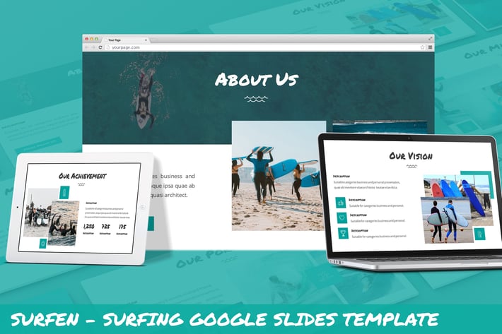 Surfen - Surfing Google Slides Template