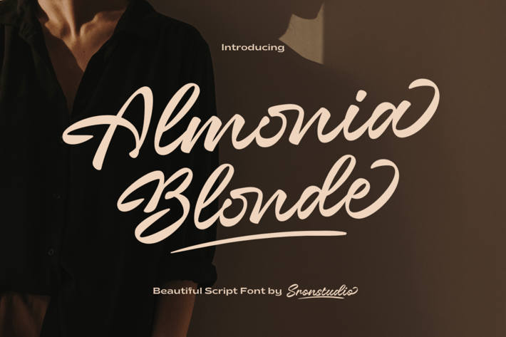 Almonia Blonde - Bold Script Font