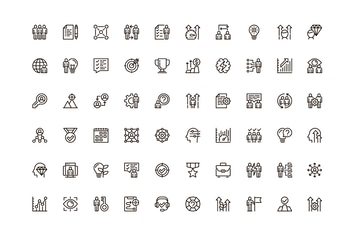 Teamwork Unique Web Line Icons Pack