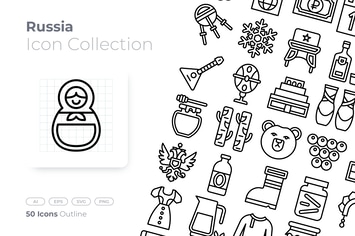 Russia Outline Icon