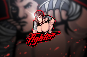 Fighter Red - Mascot & Esport Logo