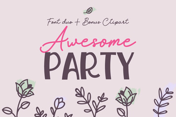 Awesome Party Font Duo with Doodles 