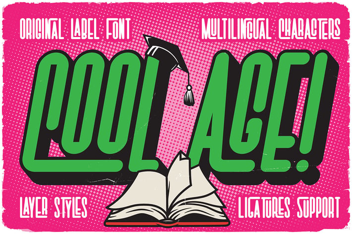 Cool Age Ligature Label Font